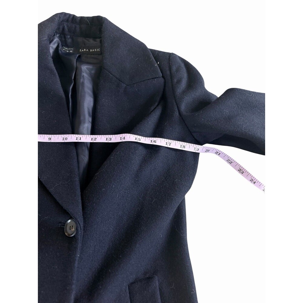 Zara Women’s Wool double breasted Overcoat M Timeless Equestrian Preppy Academia - Picture 5 of 7